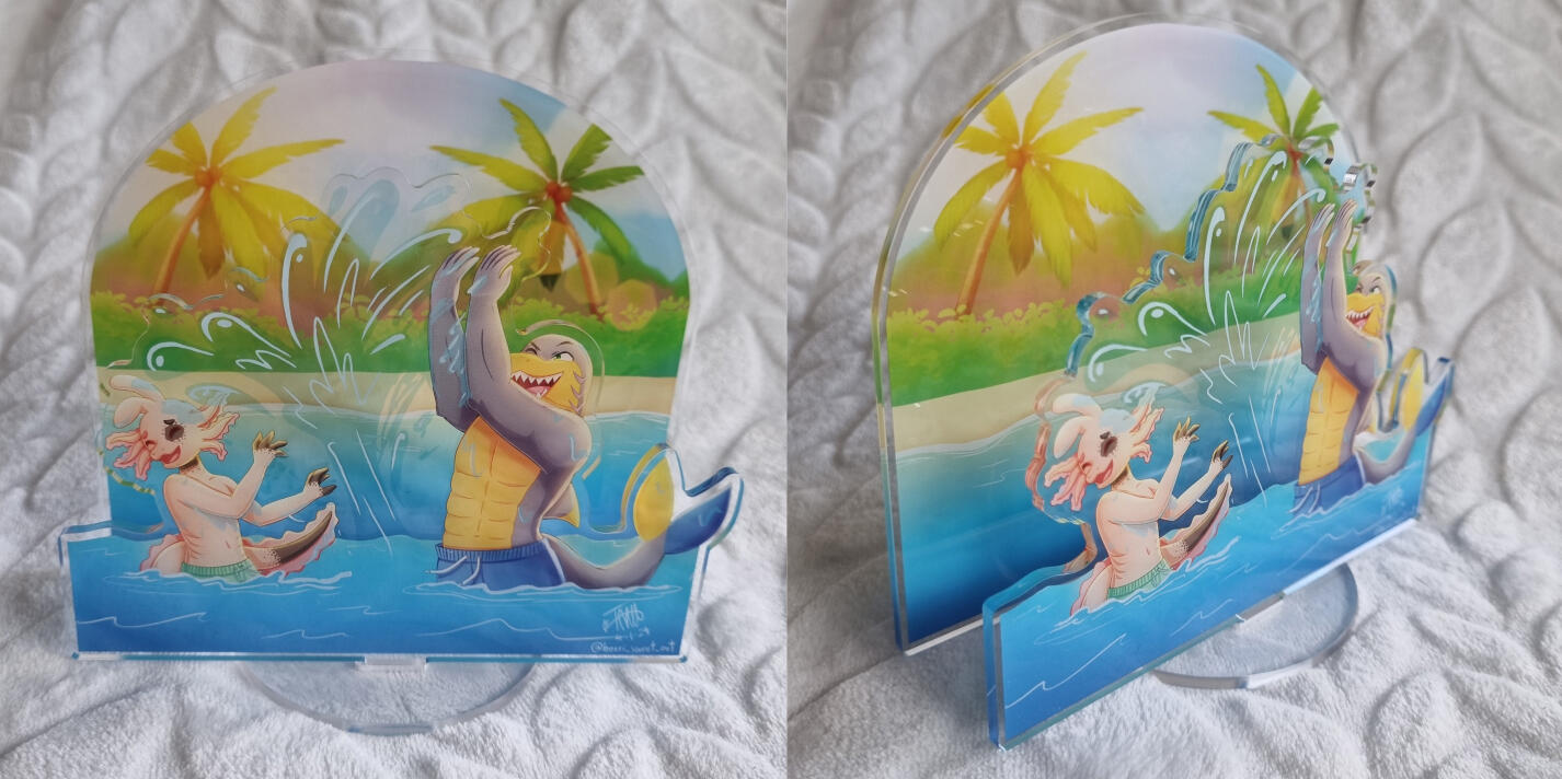 Example: 2 waist up characters + background